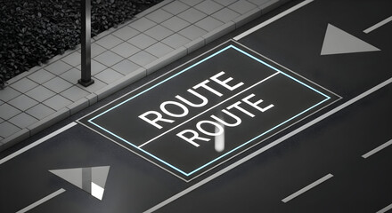 Guiding Vehicles With Modern Urban Route Marking System On Road