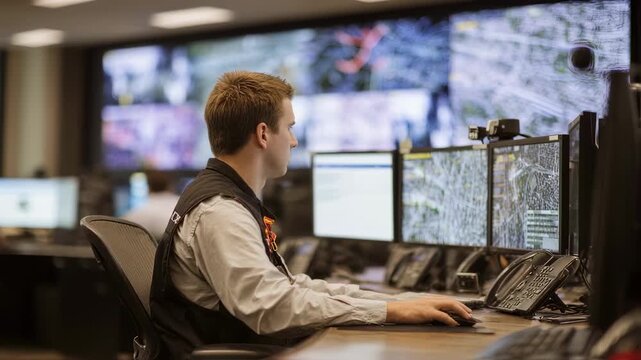 Security operations center professional evaluates intrusion alerts and manages threat remediation processes ensuring continuous protection of sensitive data systems.