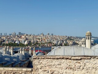 View of Beautiful Istanbul from the Süleymaniye Mosque. Turkey. 19 July 2025. Summer. 