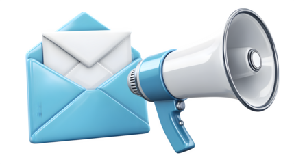 megaphone on white background