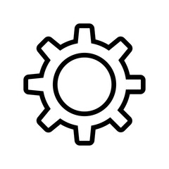 gear wheel outline icon. setting option vector 