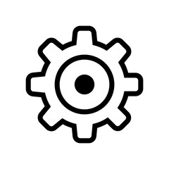 gear wheel outline icon. setting option vector 