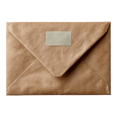 Fototapeta premium Classic Brown Envelope for Letters and Stationery on White Background