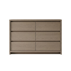 Modern wooden six-drawer dresser