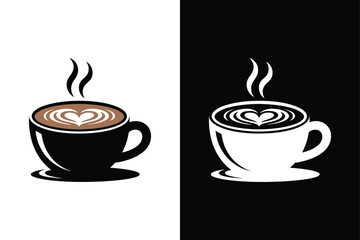 Latte icon vector on White Background ,Vector Art Illustration on white background.