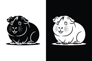 Guinea Pig icon vector on White Background ,Vector Art Illustration on white background.