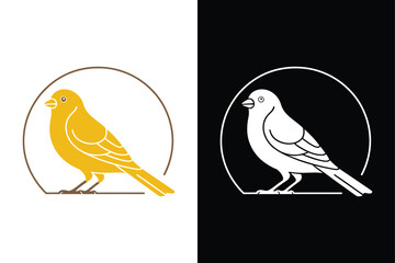 Canary icon vector on White Background ,Vector Art Illustration on white background.