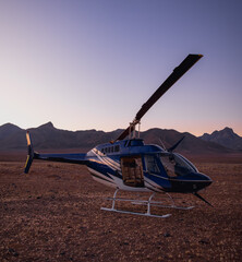 Helicopter ride early morning