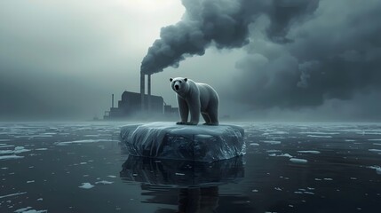 Melting Iceberg Crisis – Polar Bear Facing Global Warming 

