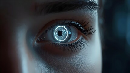 Futuristic AI-Powered Eye Lens – Advanced Vision Enhancement Through Smart Technology

