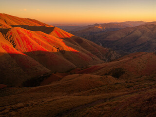 Naklejka premium sunset in the desert