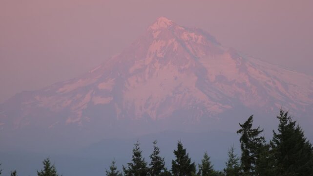 Sunset over Mount Hood Oregon. 
