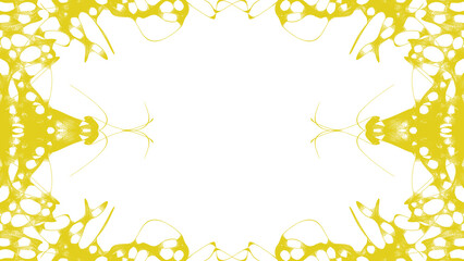 Frame with transparent background in shades of yellow