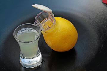 glass of lemon juice