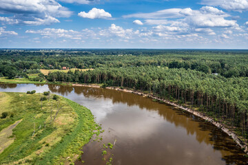 Obraz premium View on River Bug near Szumin village, Mazowsze region, Poland