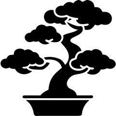 Creative details bonsai Tree icon vector illustration