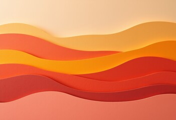 Wavy abstract background with warm gradient colors in shades of orange, yellow, and red