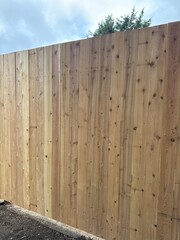 New cedar wooden fence 8ft tall