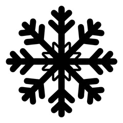 Stylized Snowflake with Rounded Edges, Perfect for Winter and Holiday Designs