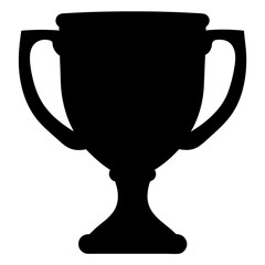 Silhouette of a trophy cup symbolizing victory and achievement in competitions