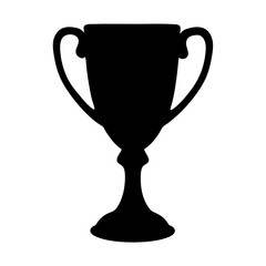 Silhouette of a Trophy Cup Award Symbolizing Victory and Achievement