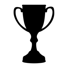 Silhouette of a Winning Trophy Representing Achievement and Recognition of Success
