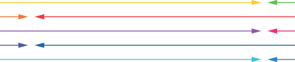 Obraz premium colored thick arrows in lgbt style