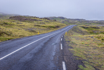 So called Ring Road - main road in Iceland in eastern part of the country