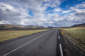 So called Rin Road in north part of Iceland- main road in the country