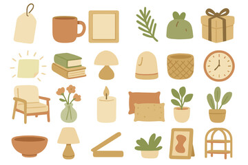 Warm and cozy home decor items featured in a stylish arrangement for interior design inspiration