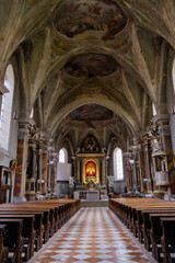 Fototapeta premium March 2025: View of city center, Brixen, Bressanone, Italy.