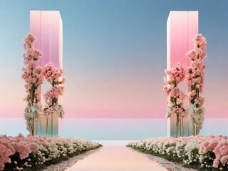 pink flowers in a garden