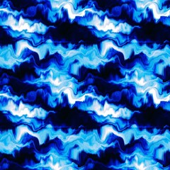 Moody ombre blur tie dye effect seamless pattern. Wavy liquid paint flow background in bold hippy style. Striped textur for continuous design.