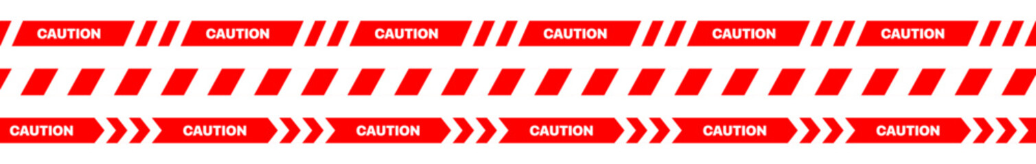 Web Alert Warning Tape PNG with Seamless Red and White Caution Design for Construction Page, Editable  Layout Background Template