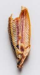 Dried fish fillet, top-down view