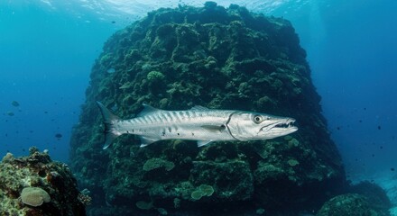 Underwater coral reef scene
