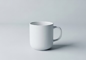 Fototapeta premium White ceramic mug isolated on white background