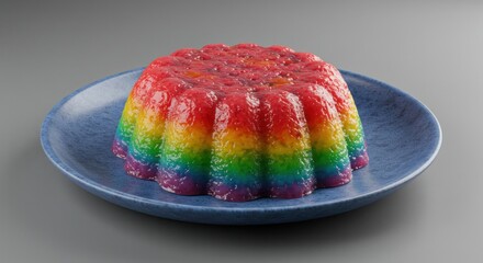 Colorful Jell-O Dessert