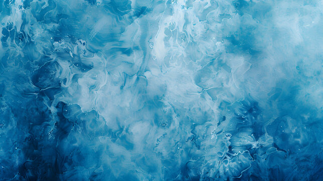 Blue water wash surface texture grudge background. Grunge aquarelle watercolor blue abstract stains splatter splashes, watercolor blue. 