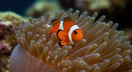 Clownfish in anemone