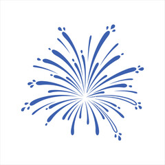 Obraz premium Blue abstract burst with droplets celebration