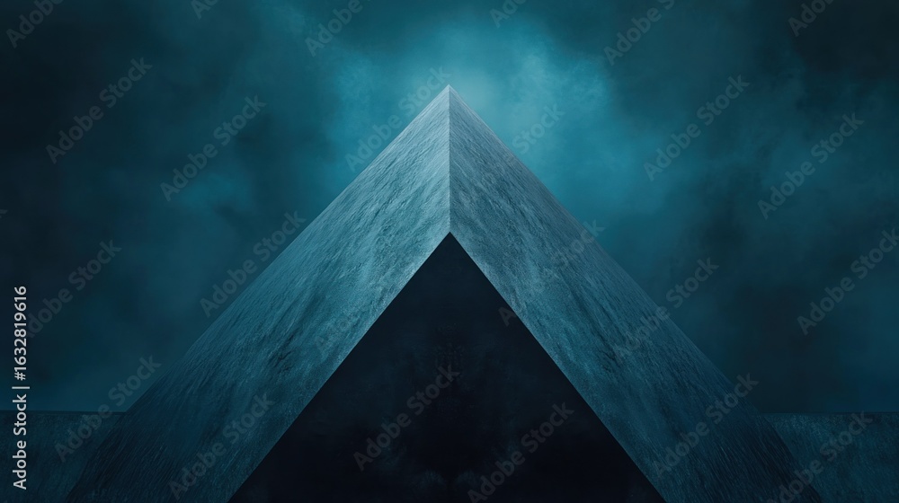 Poster a monolithic structure emerges from a dark and atmospheric environment