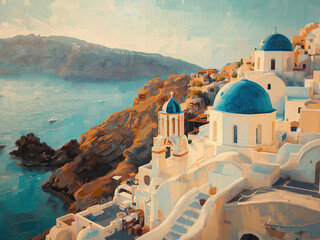 oia village santorini greece