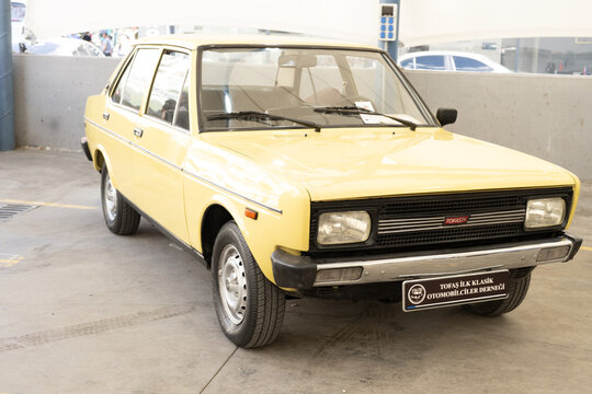Classic Yellow Tofaş Şahin Sedan Car