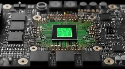 Fototapeta premium Innovative AI Inference GPU Showcasing Hopper Architecture Technology