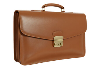 Elegant Tan Leather Briefcase with Brass Hardware for Professional Success and Business Travel Essential for Executives and Lawyers