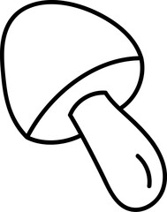 Cartoon Mushroom Outline Drawing
