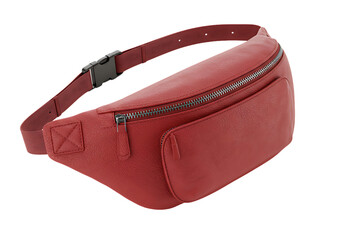 Stylish Red Leather Bum Bag for Everyday Use Fashionable and Versatile Accessory Perfect for Travel...
