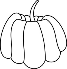 Outline Autumn Pumpkin