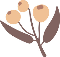 Floral Branch with Berries